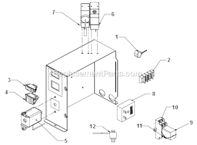 Control Box Diagram and Parts List for ICEU220FA  Ice-O-Matic Ice Maker