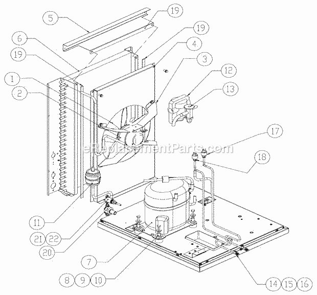 Air Cooled Diagram and Parts List for MFI-0500  Ice-O-Matic Ice Maker