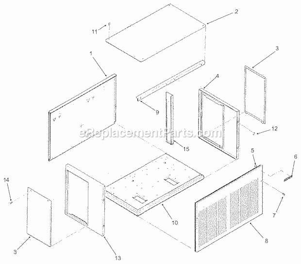 Cabinet Diagram and Parts List for MFI-2406-LS  Ice-O-Matic Ice Maker