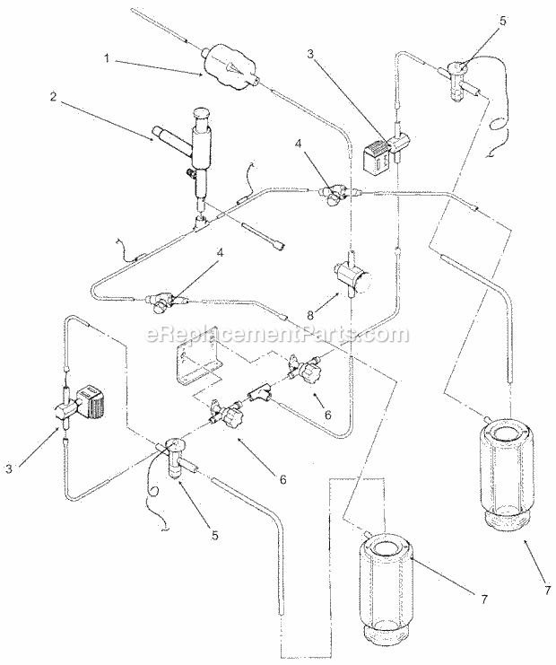 Refrigeration System Diagram and Parts List for MFI-2406-LS  Ice-O-Matic Ice Maker