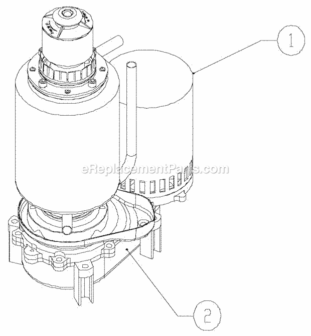 Gearmotor Diagram and Parts List for MFI-2406-LS  Ice-O-Matic Ice Maker