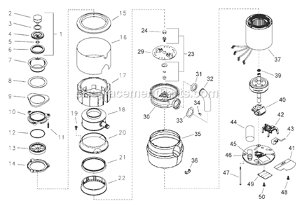 Part Location Diagram of 2467A Insinkerator Switch Centrifugal