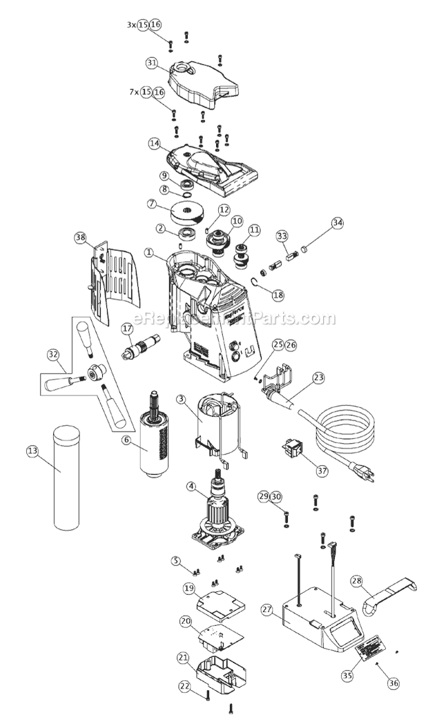 Page B Diagram and Parts List for 06920  Jancy Beveler