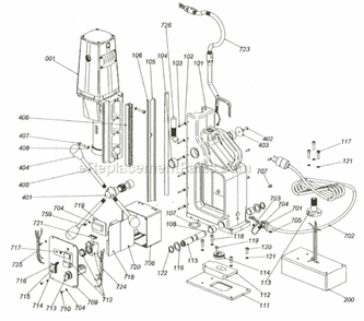 Drilling Machine Diagram and Parts List for USA-3 MT3S-V2 Jancy Beveler