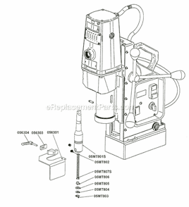 Arbor Assembly Diagram and Parts List for USA-3 MT3S-V2 Jancy Beveler