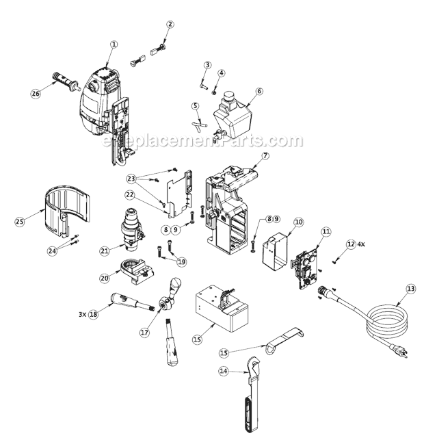 Page A Diagram and Parts List for USA101-2  Jancy Beveler