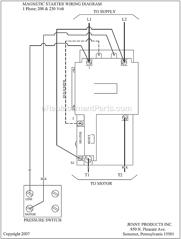 Page B Diagram and Parts List for 2(GT3B)-60  Jenny Compressor