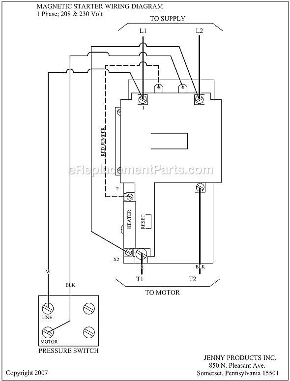 Page B Diagram and Parts List for 2(GT5B)-120  Jenny Compressor