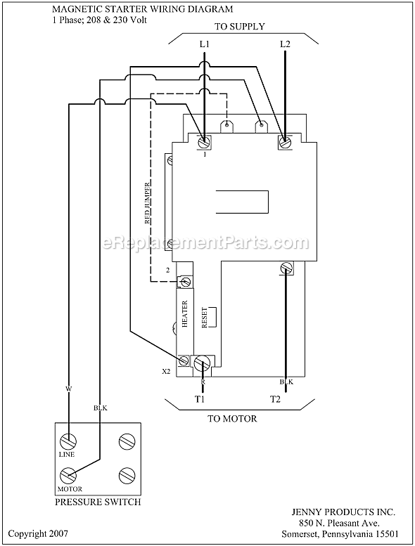 Page B Diagram and Parts List for 2(GT5B)-80  Jenny Compressor