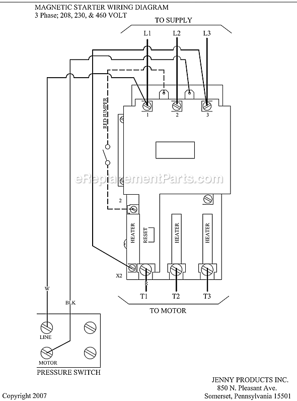 Page D Diagram and Parts List for 2(K15C)-80C  Jenny Compressor