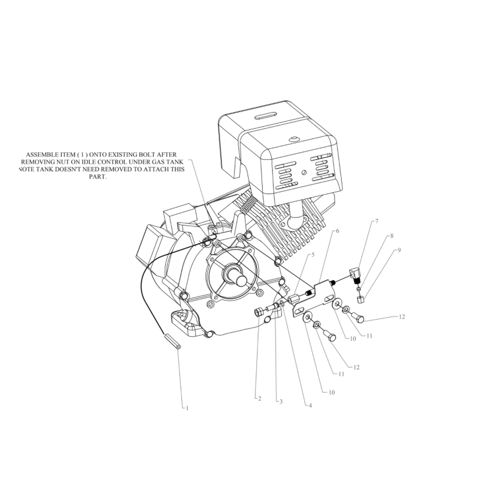 Throttle Idle Control Diagram and Parts List for GT8HGB-15P2-CRC  Jenny Compressor