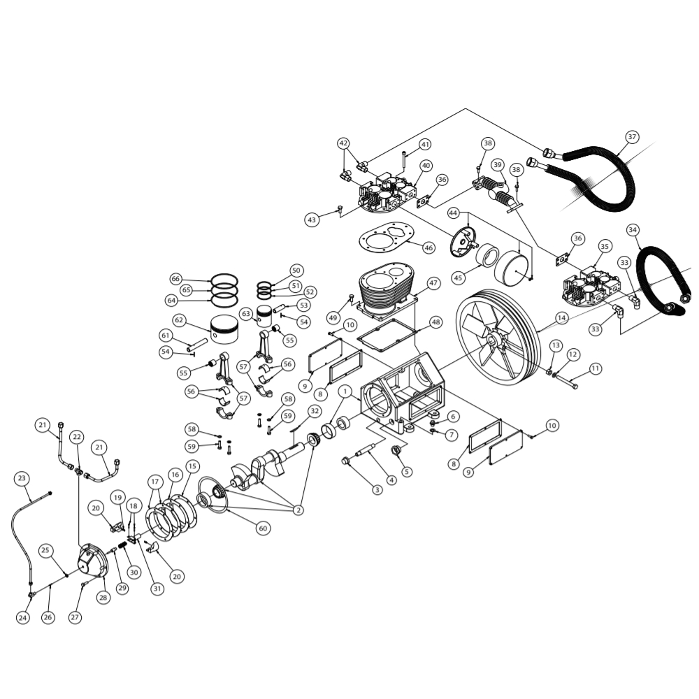 U Pump Asm 1 Diagram and Parts List for UPUMP  Jenny Engine