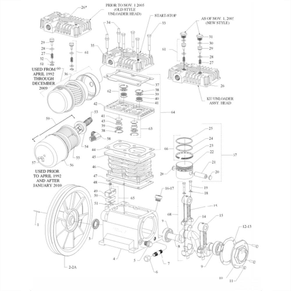 Section 1 Diagram and Parts List for KUPUMP  Jenny Engine