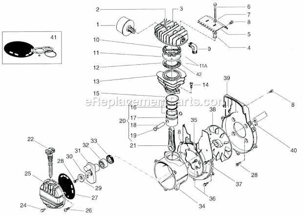 Page C Diagram and Parts List for AM840-4HG-HC4V  Jenny Compressor