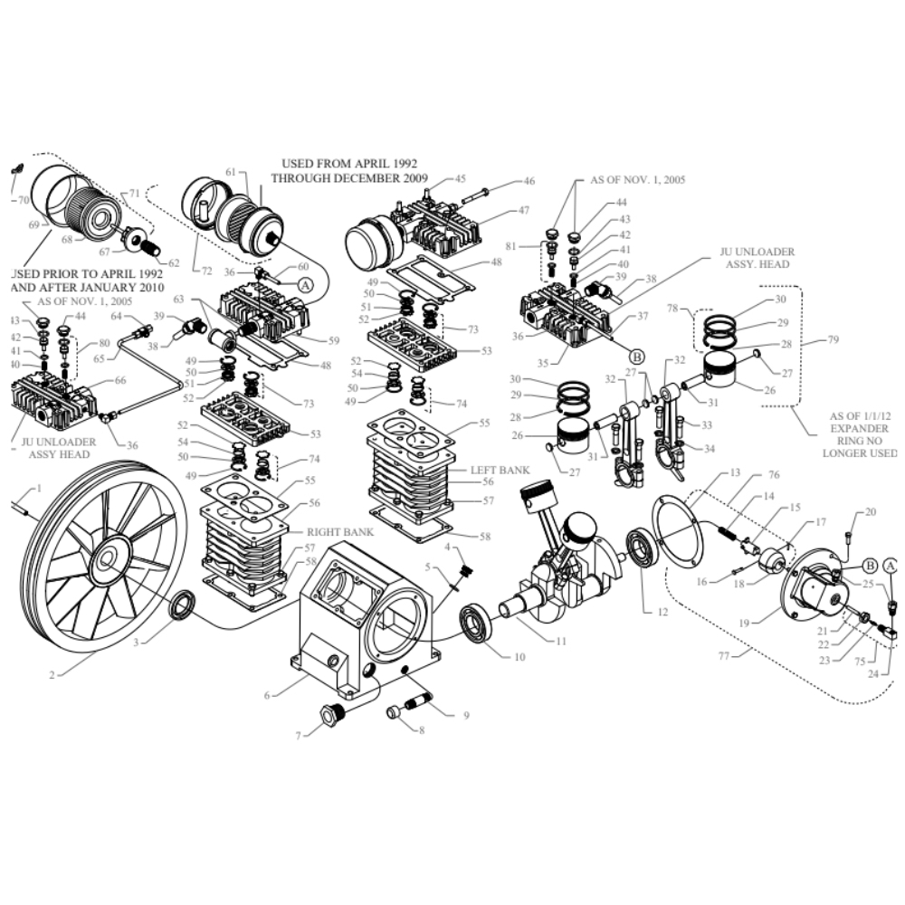 Section 1 Diagram and Parts List for JPUMP  Jenny Engine