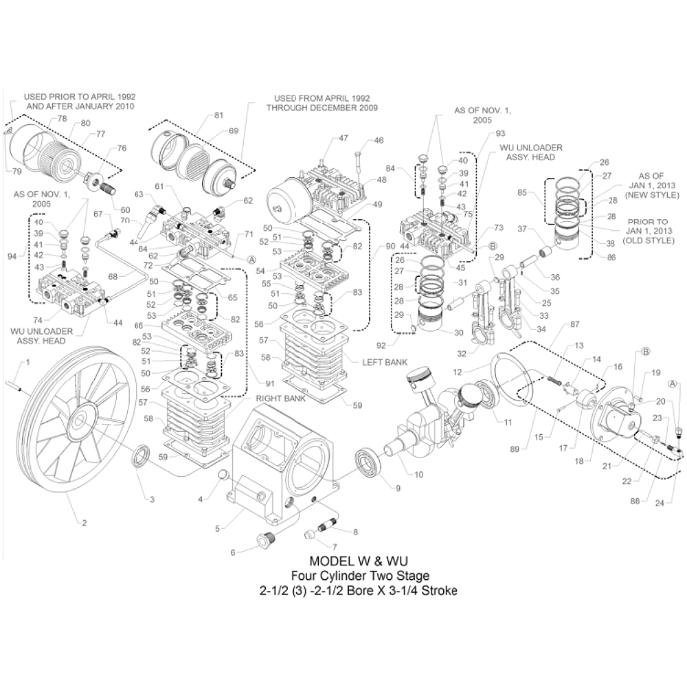 Section 1 Diagram and Parts List for WPUMP  Jenny Engine