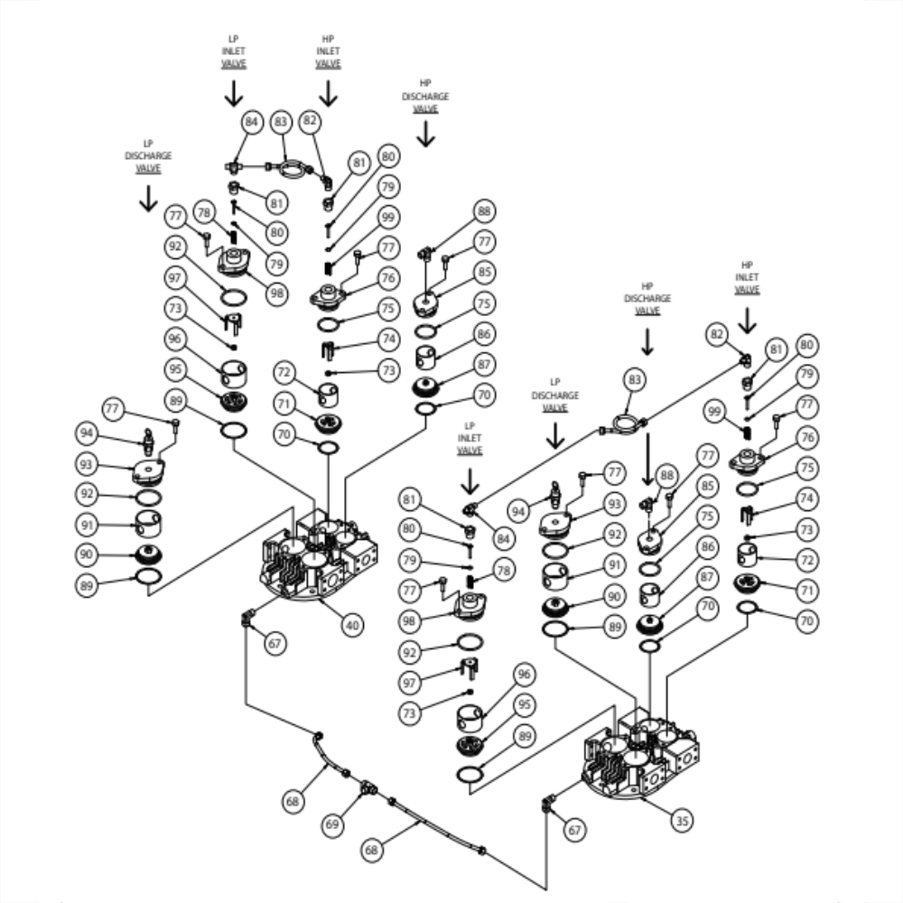 U Pump Asm 2 Diagram and Parts List for UPUMP  Jenny Engine
