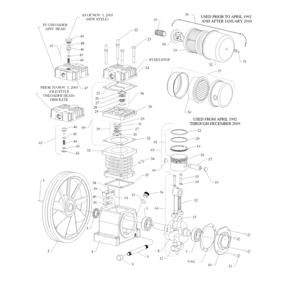 Section 1 Diagram and Parts List for FUPUMP  Jenny Engine