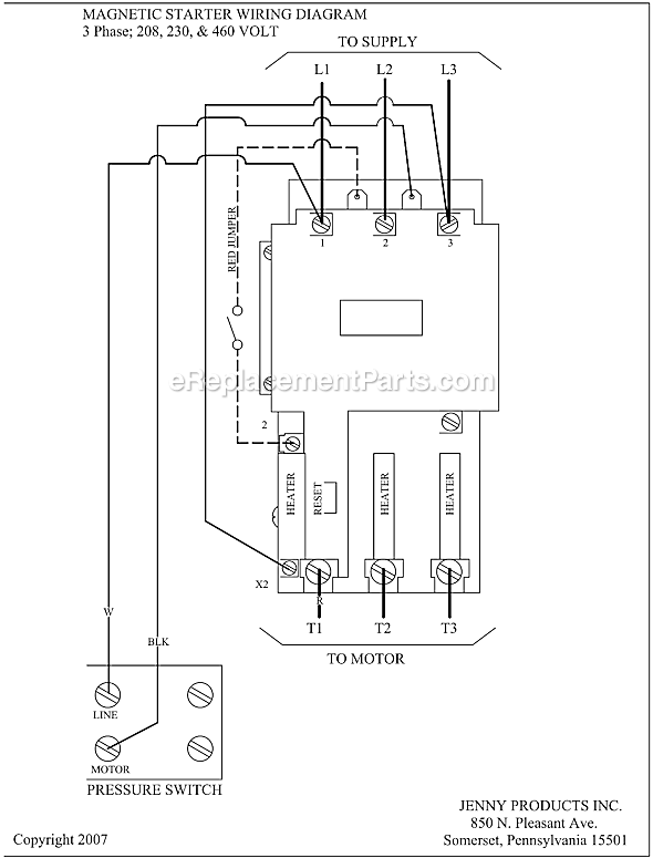 Page C Diagram and Parts List for GT3B-60  Jenny Compressor