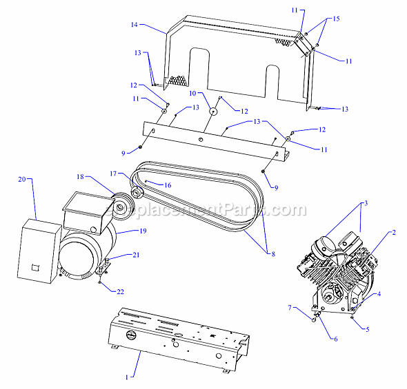 Page A Diagram and Parts List for GT5B-B  Jenny Compressor