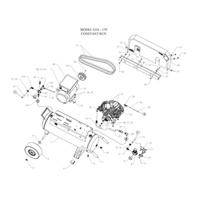 Main Diagram and Parts List for G5A-17P-CRC  Jenny Compressor