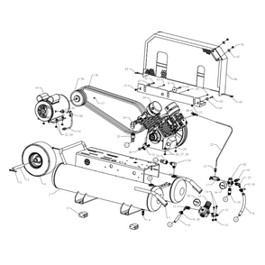 Main Diagram and Parts List for G3A-15P-CRC  Jenny Compressor