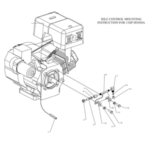 Throttle Idle Control Diagram and Parts List for J11HGA-30P-CRC  Jenny Compressor