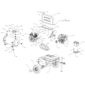 Main Diagram and Parts List for W11HGB-PT-CRC  Jenny Compressor