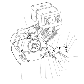 Throttle Idle Control Diagram and Parts List for GT8HGB-8P2-CRC  Jenny Compressor