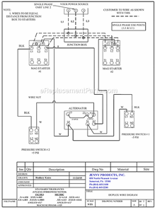 Page B Diagram and Parts List for 2(F12C)-30C  Jenny Compressor