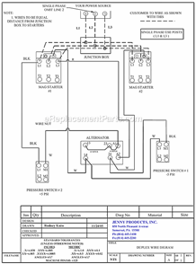 Page B Diagram and Parts List for 2(F1C)-30C  Jenny Compressor