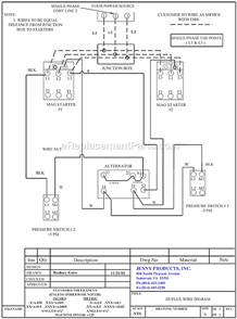 Page D Diagram and Parts List for 2(GT5B)-120  Jenny Compressor