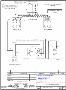 Page D Diagram and Parts List for 2(GT5B)-80  Jenny Compressor