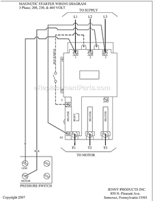 Page D Diagram and Parts List for 2(K15A)-30  Jenny Compressor