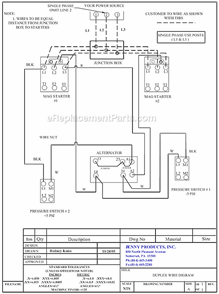 Page B Diagram and Parts List for 2(K15A)-80  Jenny Compressor