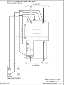 Page D Diagram and Parts List for 2(K15A)-80  Jenny Compressor