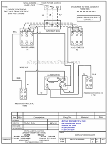 Page B Diagram and Parts List for 2(K15C)-60C  Jenny Compressor