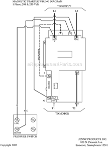 Page D Diagram and Parts List for 2(K15C)-60C  Jenny Compressor
