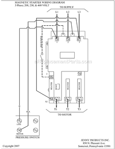 Page D Diagram and Parts List for 2(K2A)-30  Jenny Compressor