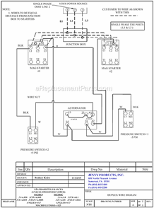 Page B Diagram and Parts List for 2(K2A)-60  Jenny Compressor