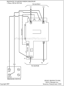 Page D Diagram and Parts List for 2(K2A)-60  Jenny Compressor