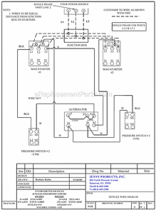 Page B Diagram and Parts List for 2(K2C)-30C  Jenny Compressor