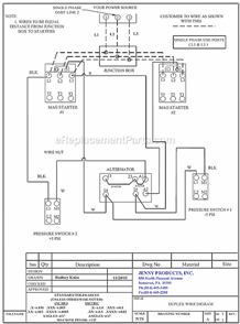 Page B Diagram and Parts List for 2(K2C)-60C  Jenny Compressor