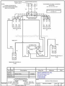 Page B Diagram and Parts List for 2(K2C)-80C  Jenny Compressor