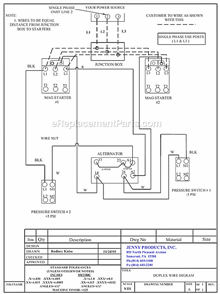 Page B Diagram and Parts List for 2(KC34C)-30C  Jenny Compressor
