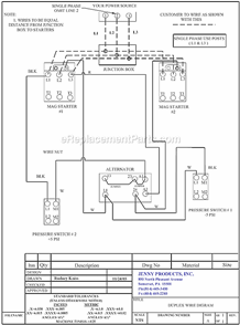 Page B Diagram and Parts List for 2(U10B)-120  Jenny Compressor