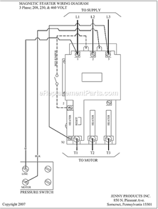 Page B Diagram and Parts List for 2(W5B)-120  Jenny Compressor