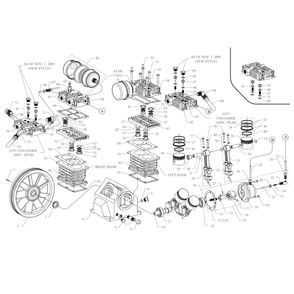 Gt/Gtu Pump Diagram and Parts List for GT5B-17P-CRC  Jenny Compressor