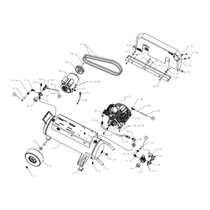 Main Diagram and Parts List for G3A-17P-CRC  Jenny Compressor