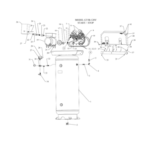 Main Diagram and Parts List for GT5B-120V-SSC  Jenny Compressor